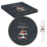 Блюдо для торта с лопаткой Hot Chocolate в подарочной упаковке