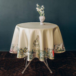 Скатерть круглая Кролик в цветах