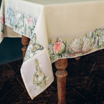 Скатерть прямоугольная Кролик в цветах, Размер: 145х410 см