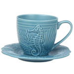 Чайная пара Морская небесно-голубая из летней коллекции Marine World Collection