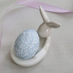 Подставка для яиц С кроликом (белый/кофейный)