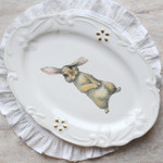 Блюдо сервировочное овальное пасхальное Rabbits collection 36 см