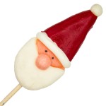 Карамель фигурная цветная на палочке Санта в шапочке 1⁄50