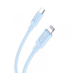Кабель Kakusiga KSC-963 Type-C / Lightning 3А 20W силиконовый голубой 1 м