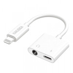 Переходник Kakusiga KSC-1427 AUX + Lightning / Lightning белый