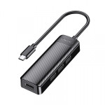 USB-разветвитель Kakusiga KSC-1409-M 4USB 2.0 0.2 м на Type-C черный