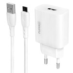 Зарядное устройство FUMIKO CH01 2.4А c Micro белое