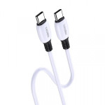 Кабель Kakusiga KSC-951 Type-C / Type-C 3А силиконовый белый 1 м