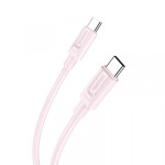 Кабель Kakusiga KSC-963 Type-C / Type-C 3А 60W силиконовый розовый 1 м