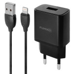 Зарядное устройство FUMIKO CH06 2.1А c Lightning черное