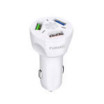 Автомобильная зарядка FUMIKO CC08 QC3.0 2.4А белое