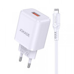 Зарядное устройство Jokade JB032 QC3.0 3А с Lightning белое