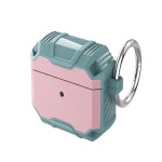 Чехол FUMIKO AD-55 для AirPods 1/2 пластиковый розово-зеленый