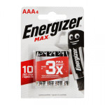 Батарейка алкалиновая ААА Energizer Max LR03/4B 4 шт