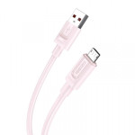 Кабель Kakusiga KSC-963 Micro USB 3A силиконовый розовый 1 м