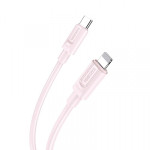 Кабель Kakusiga KSC-963 Type-C / Lightning 3А 20W силиконовый розовый 1 м