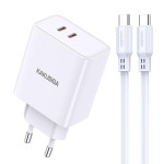 Зарядное устройство Kakusiga KSC-923 PD40W 3А с Type-C белое