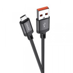 Кабель Jokade JA022 Micro USB 3A силиконовый черный 1 м