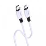 Кабель Kakusiga KSC-951 Type-C / Lightning 3А силиконовый белый 1 м