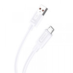 Кабель Kakusiga KSC-963 Micro USB 3A силиконовый белый 1 м