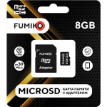 Карта памяти FUMIKO 8GB MicroSDHC c адаптером