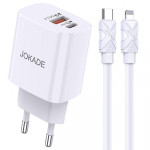 Зарядное устройство Jokade JB042 PD20W+QC3.0 3А с Lightning белое