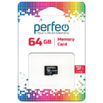 Карта памяти Perfeo 64GB MicroSDXC UHS-I без адаптера