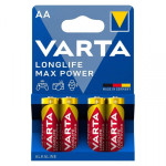 Батарейка алкалиновая АА Varta Longlife Max Power LR6 4 шт
