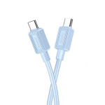 Кабель Jokade JA029 Type-C / Type-C 5А 100W силиконовый голубой 1 м