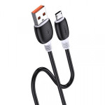 Кабель Kakusiga KSC-951 Micro USB 2.4A силиконовый черный 1 м