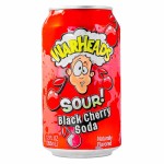 Газированный напиток Warheads Black Cherry Sour Soda со вкусом кислой черешни, 355 мл