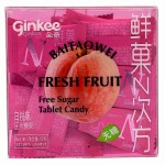 Леденцы освежающие Ginkee Fresh Fruit без сахара со вкусом персика, 50 г