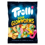 Кислый жевательный мармелад Trolli Sour Glow Worms светящиеся червячки, 150 г