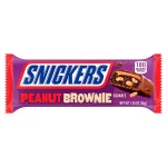 Шоколадный батончик Snickers Peanut Brownie с арахисом и брауни, 34 г
