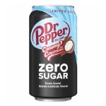 Газированный напиток Dr Pepper Zero Sugar Creamy Coconut, со вкусом кокосового крема, без сахара, 355 мл