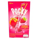 Бисквитные палочки Glico Pocky Crushed Fruits Strawberry Peach Yoghurt со вкусом клубнично-персикового йогурта с кусочками фруктов, 38 г