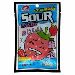 Кислые леденцы Luxing Acid Warning Sour Candy Strawberry со вкусом клубники, 20 г