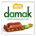Шоколадная плитка Nestle Damak молочный шоколад c фисташками, 60 г