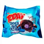Шоколадный маффин с черничным кремом Today Choco and Cream Blueberry, 45 г