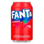 Газированный напиток Fanta Strawberry со вкусом клубники, 355 мл