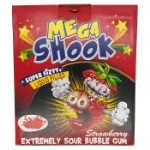 Кислая жевательная резинка Ilham Sweets Mega Shook Strawberry с клубничной начинкой, 3,5 г