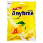 Карамель с ксилитолом без сахара Lotte Anytime Lemon Mint со вкусом лимона и мяты, 74 г