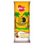 Молочный шоколад Love Is Mango &amp; Raspberry с начинкой из манго и малины, 100 г