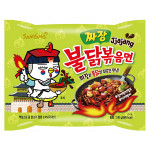 Лапша быстрого приготовления Samyang Hot Chicken Ramen Flavor Ramen Jjajang острая со вкусом курицы в бобовом соусе, 140 г