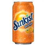 Газированный напиток Sunkist Orange со вкусом апельсина, 355 мл