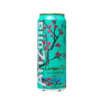 Холодный зелёный чай AriZona Green Tea with Ginseng and Honey с женьшенем и мёдом, 340 мл