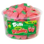 Жевательный мармелад Trolli Saure Erdbeeren со вкусом кислой земляники, 1200 г