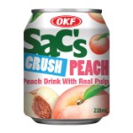 Напиток сокосодержащий Sac’s Crush Peach со вкусом персика с кусочками фруктов, 238 мл