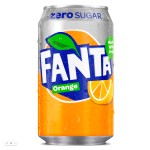 Газированный напиток Fanta Orange Zero со вкусом апельсина (без сахара), 330 мл