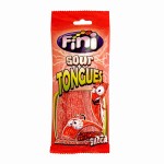 Кислый жевательный мармелад Fini Sour Tongues - Пластинки со вкусом клубники, 90 г